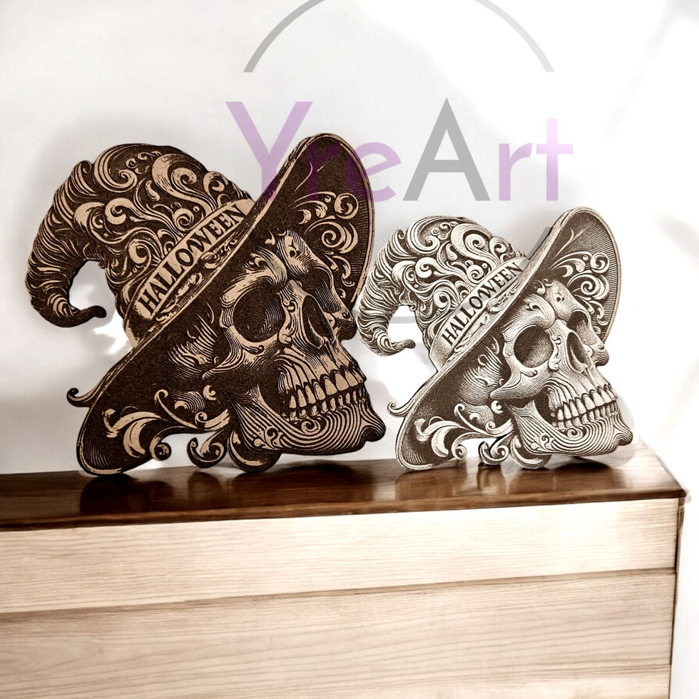 Thumbnail: Halloween Skull V 3d Illusion Laser Engraving Design (Digital Item)
