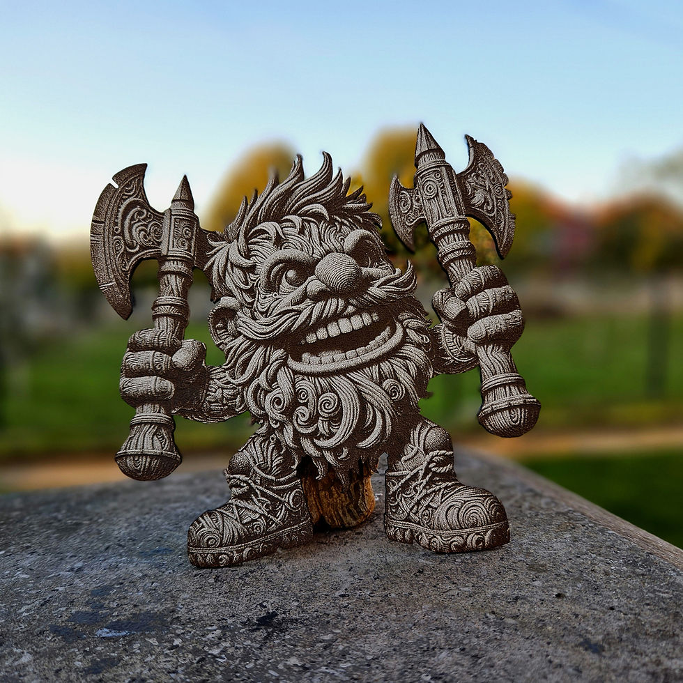 Thumbnail: Crazy Barbarian A5 3D Illusion Laser Engraving Design (Digital Item)