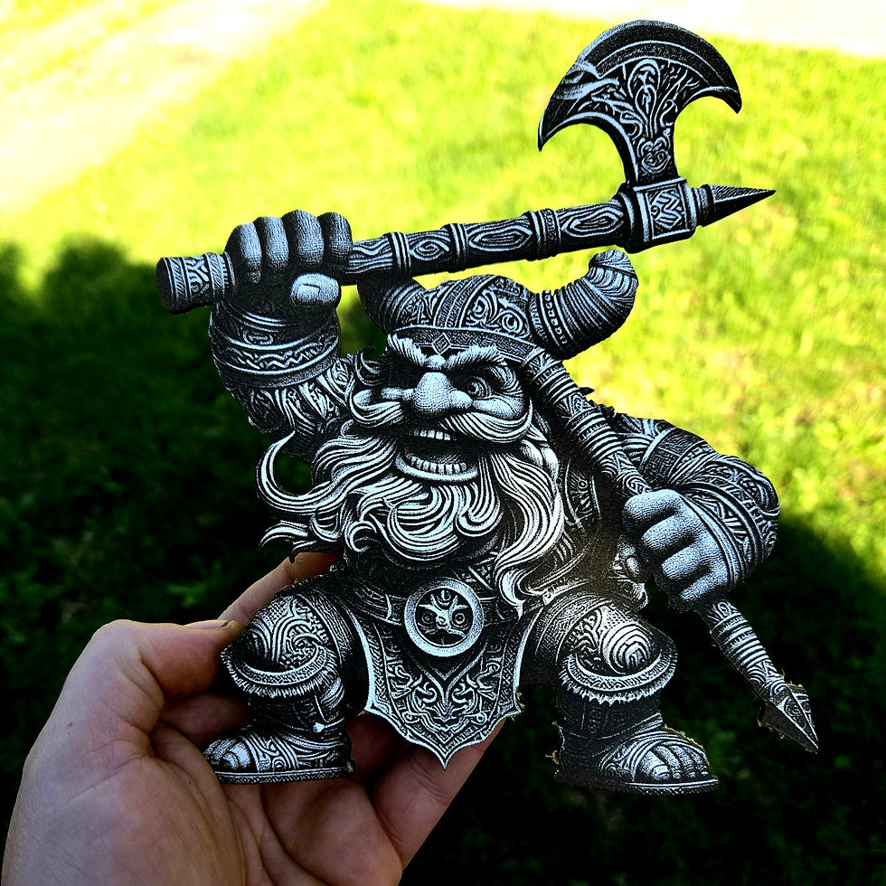 Thumbnail: Crazy Barbarian A3 3D Illusion Laser Engraving Design (Digital Item)