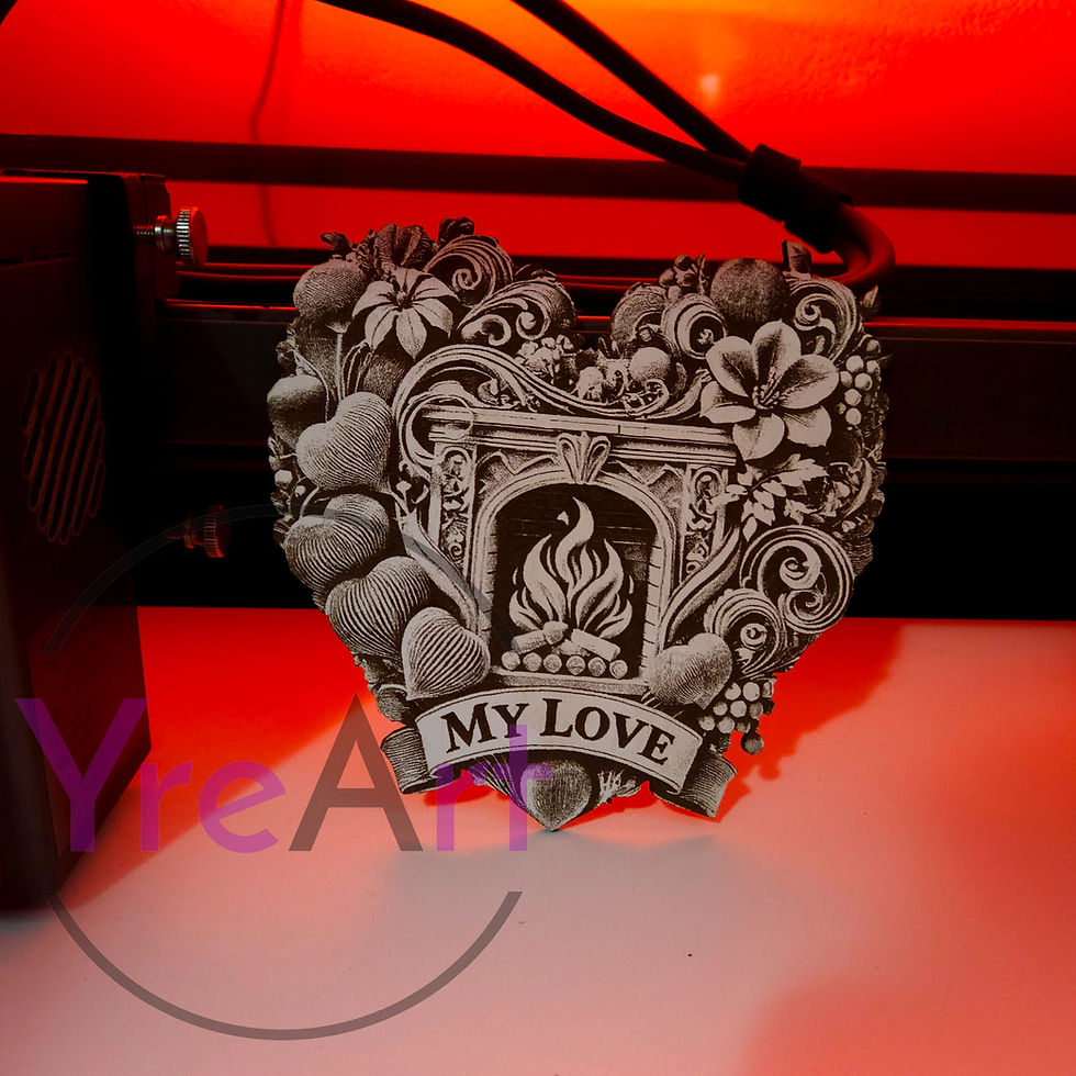 Thumbnail: My Love V 3D Laser Engraving Design (Digital Item)