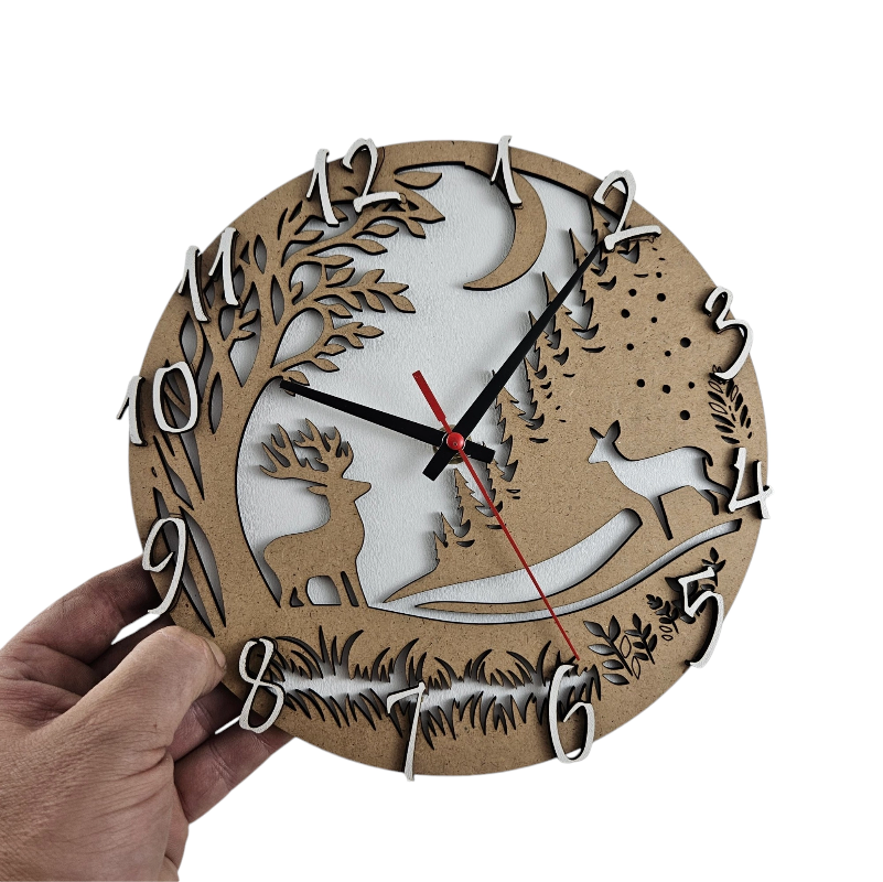 Thumbnail: Wall Clock Deer A (Digital download file)