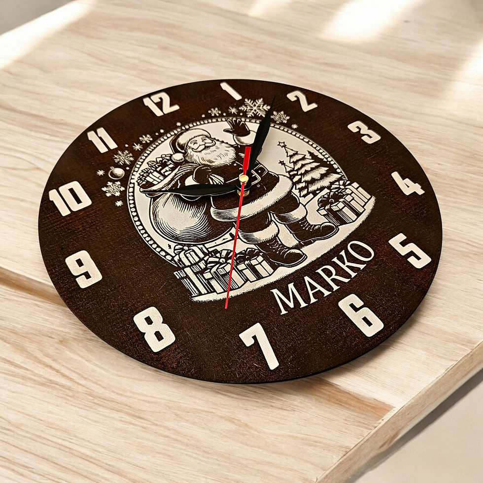 Thumbnail: Personalized Santa Claus Clock (Digital download file)