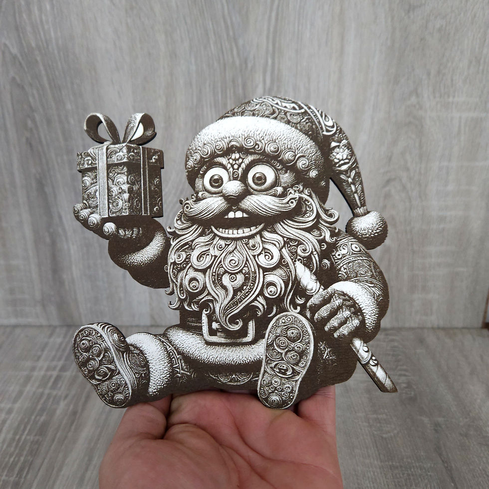 Thumbnail: Funny Santa Claus V3 3D Illusion Laser Engraving Design (Digital Item)