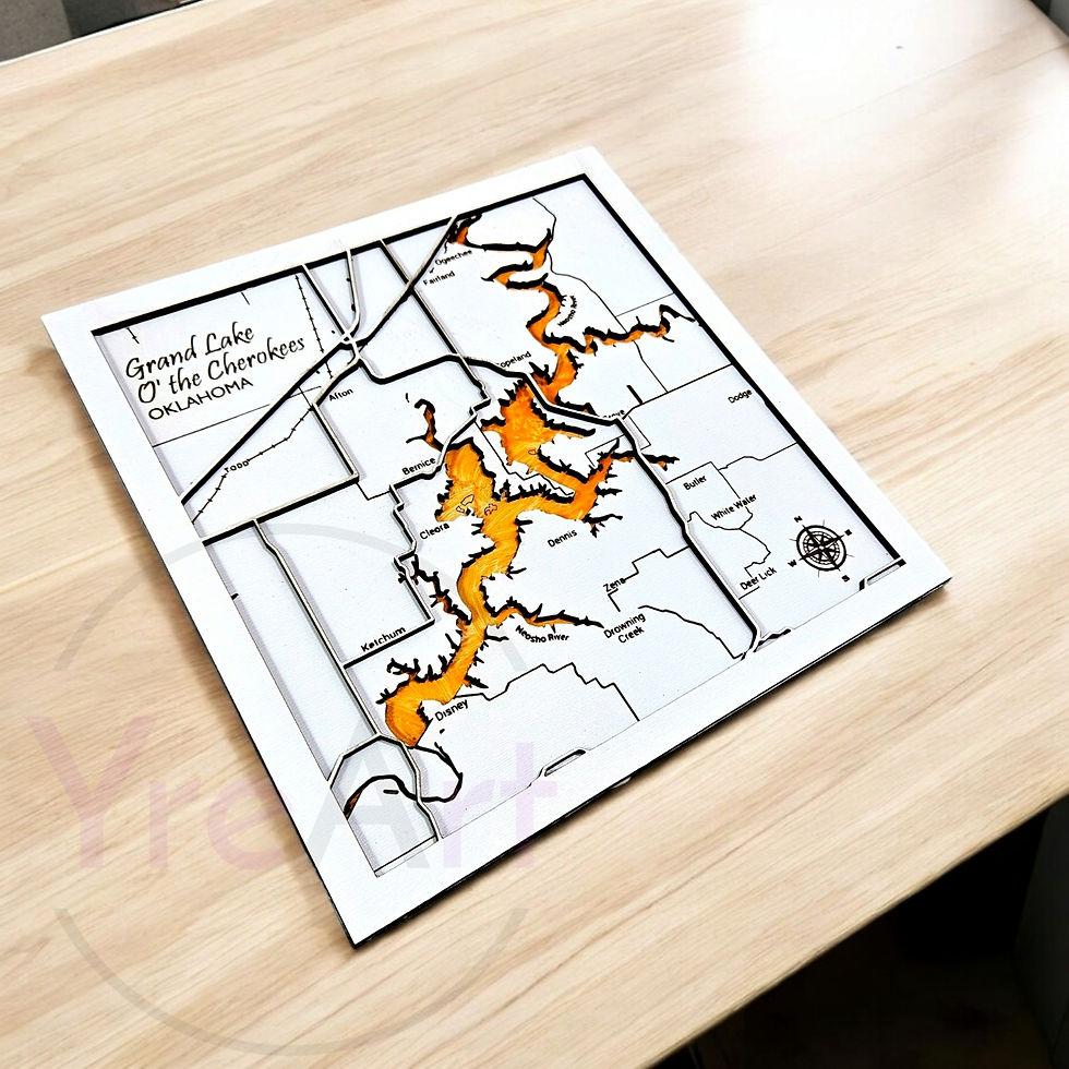 Thumbnail: Grand Lake O' the Cherokees 3D Map (Laser file)
