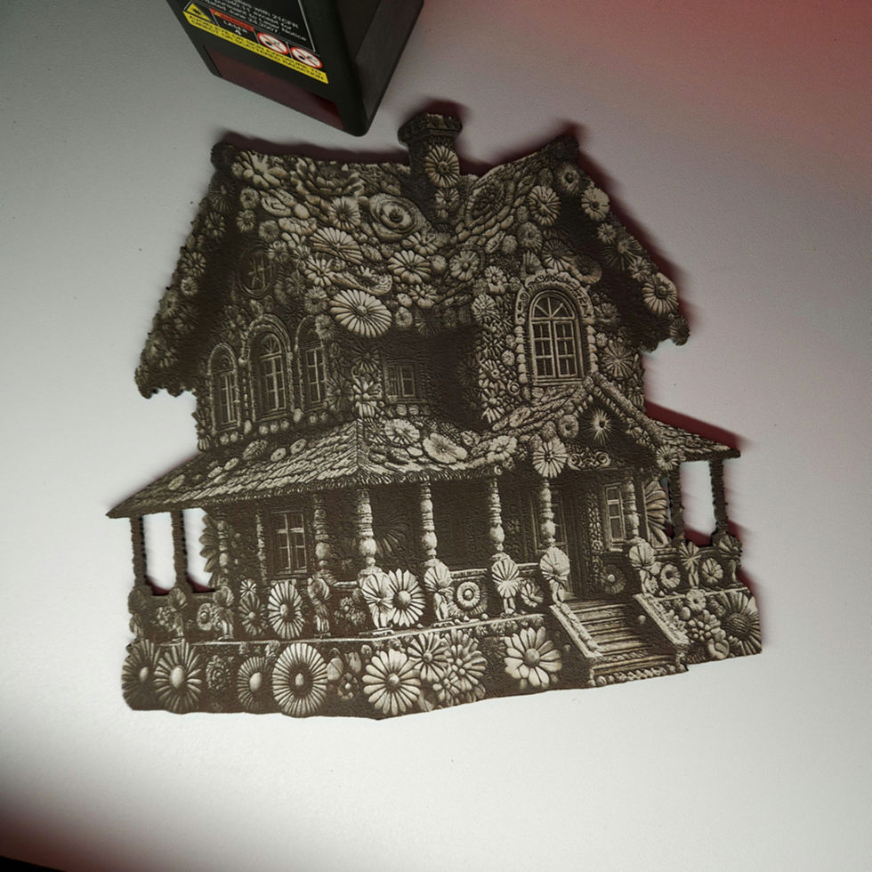 Thumbnail: Flower House 3D Illusion Laser Engraving Design (Digital Item)