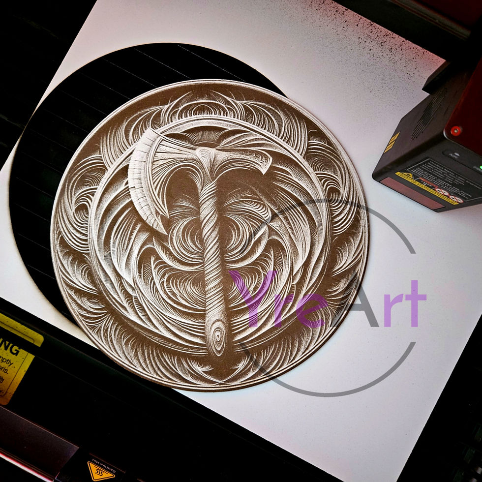 Thumbnail: Tomahawk 3D Illusion Laser Engraving Design (Digital Item)