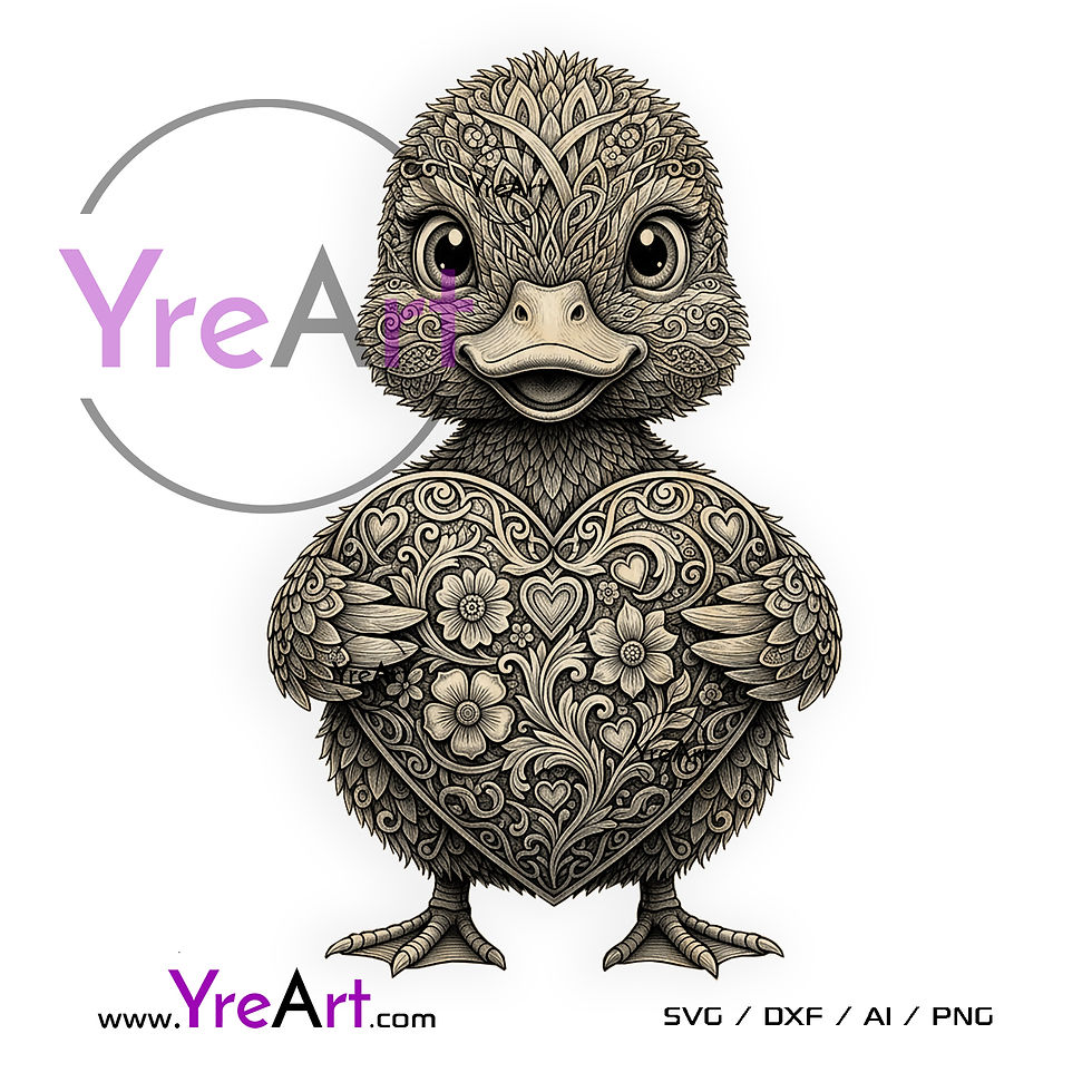 Thumbnail: Duck with Heart A 3D Illusion (Digital Item)