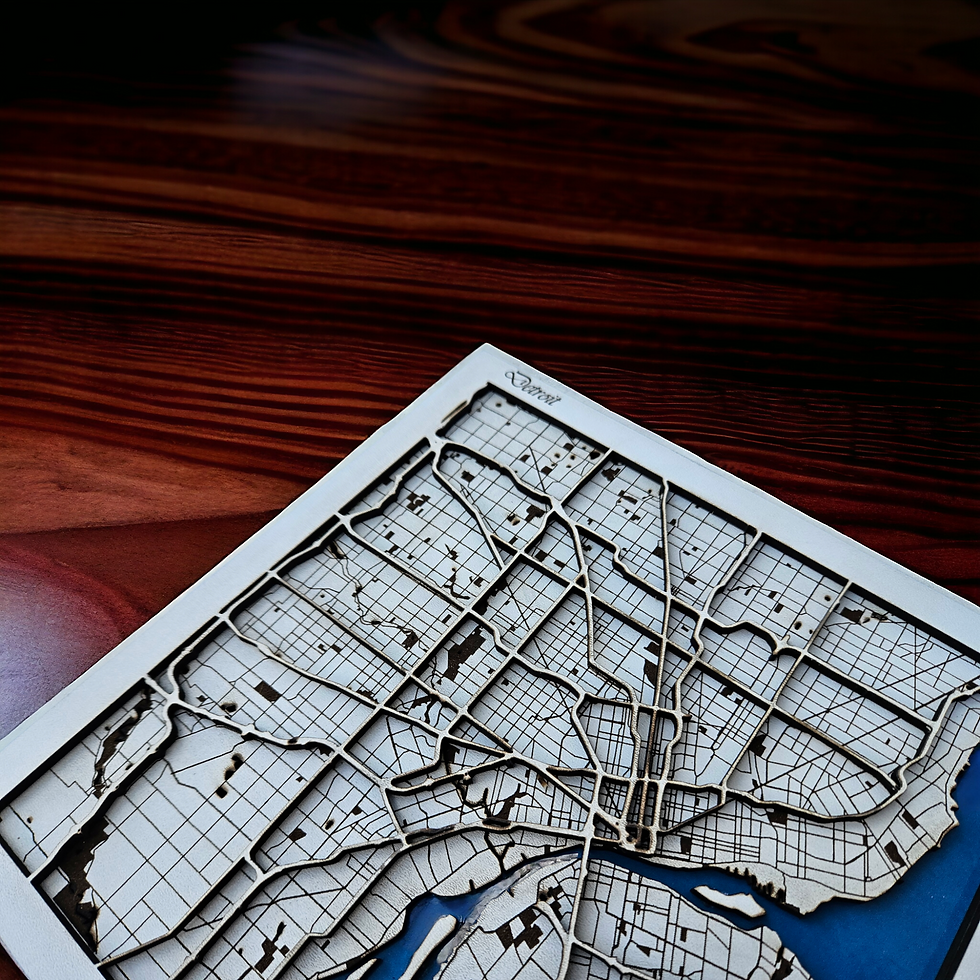 Thumbnail: Detroit 3d map (Digital download file)