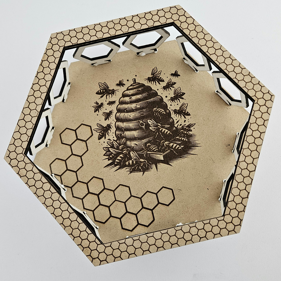 Thumbnail: Hexa Bowl/Tray Bees (Digital download file)