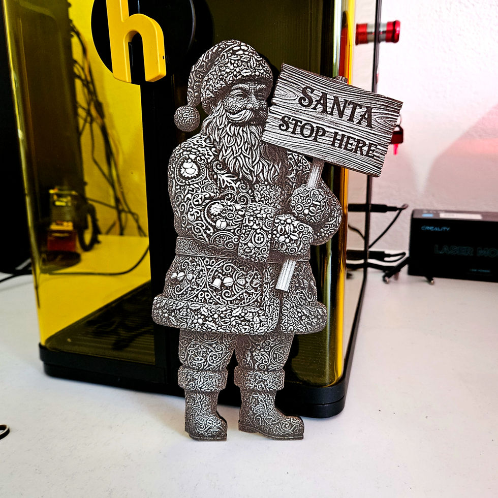 Thumbnail: Santa Stop Here Sign 3D Illusion (Digital Item)