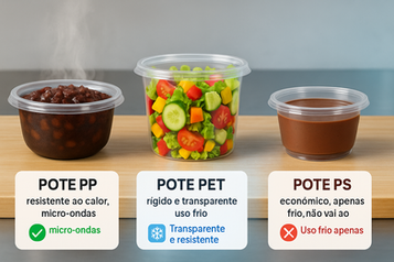 Qual a diferença entre potes PP, PET e PS? Descubra qual usar no seu negócio!