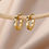 Thumbnail: GAHNAE 18K Classic Plated Solid Color Earrings