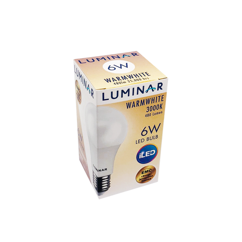 หลอด LED BULB LUMINAR 6W WARMWHITE Lamp and Light