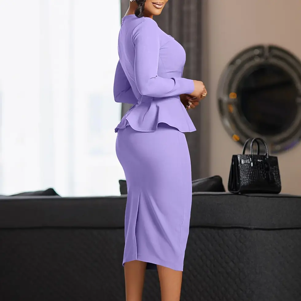Peplum Midi Dress