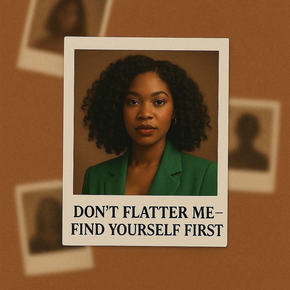 Polaroid-style image frames scattered across the graphic