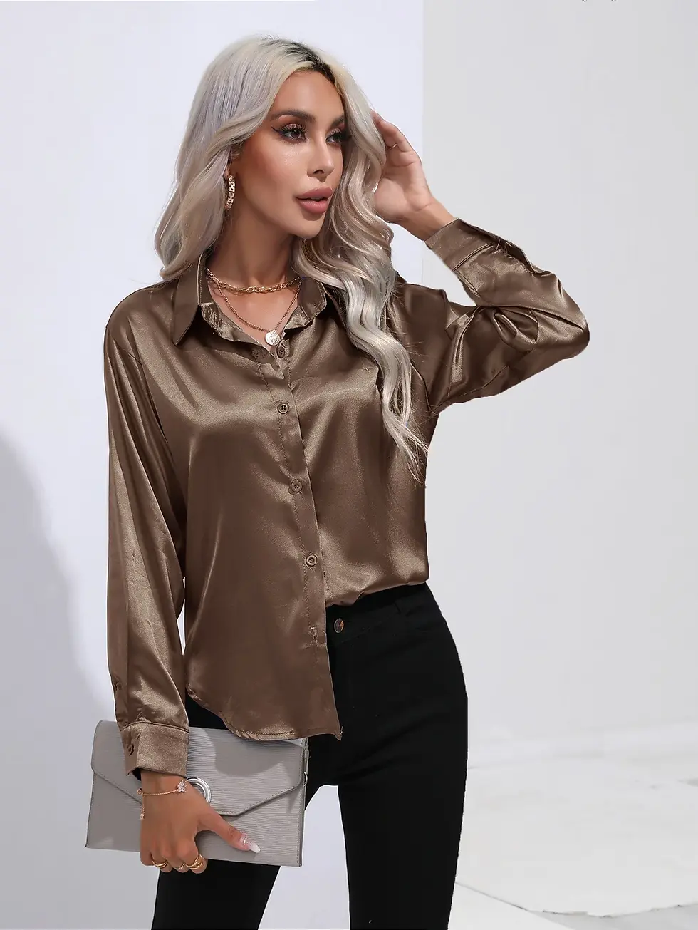 Miniatura: Womens Satin Blouse