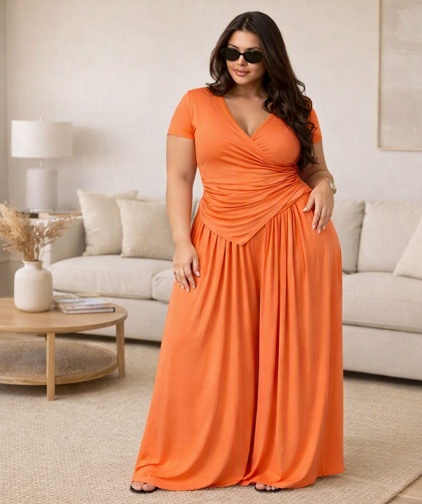 Wrap Wide-Leg Jumpsuit