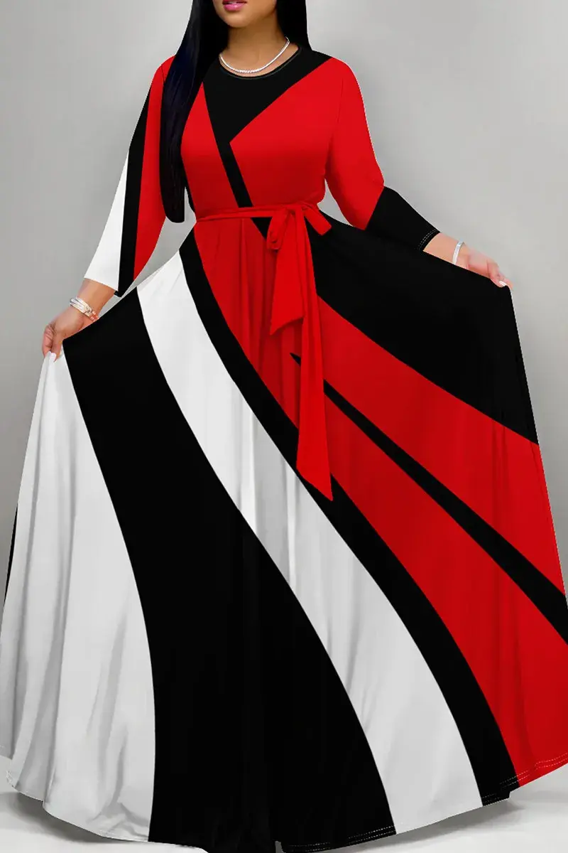 Crimson Shrike A-Line Dress
