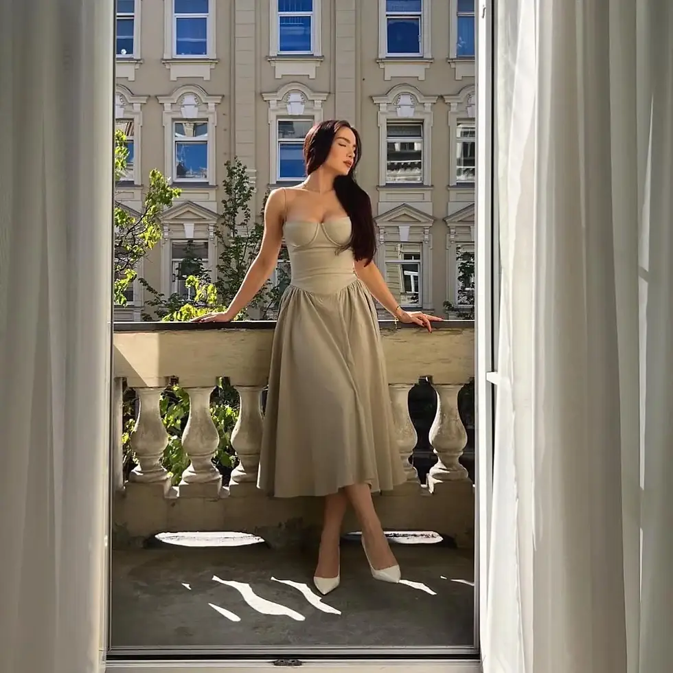 Sicilian Spaghetti Strap Apron Dress