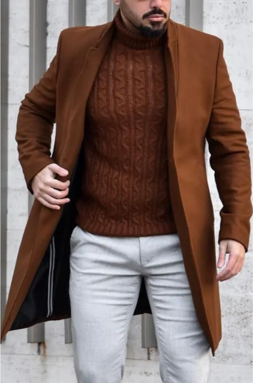 Business Casual Fitted Trench Coat