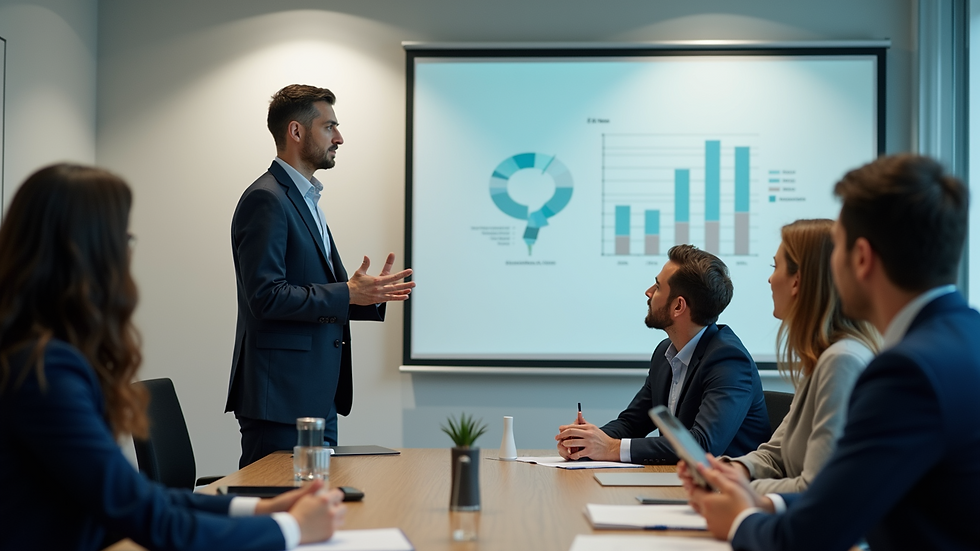 Close-up view of training session with professionals learning Lean Six Sigma