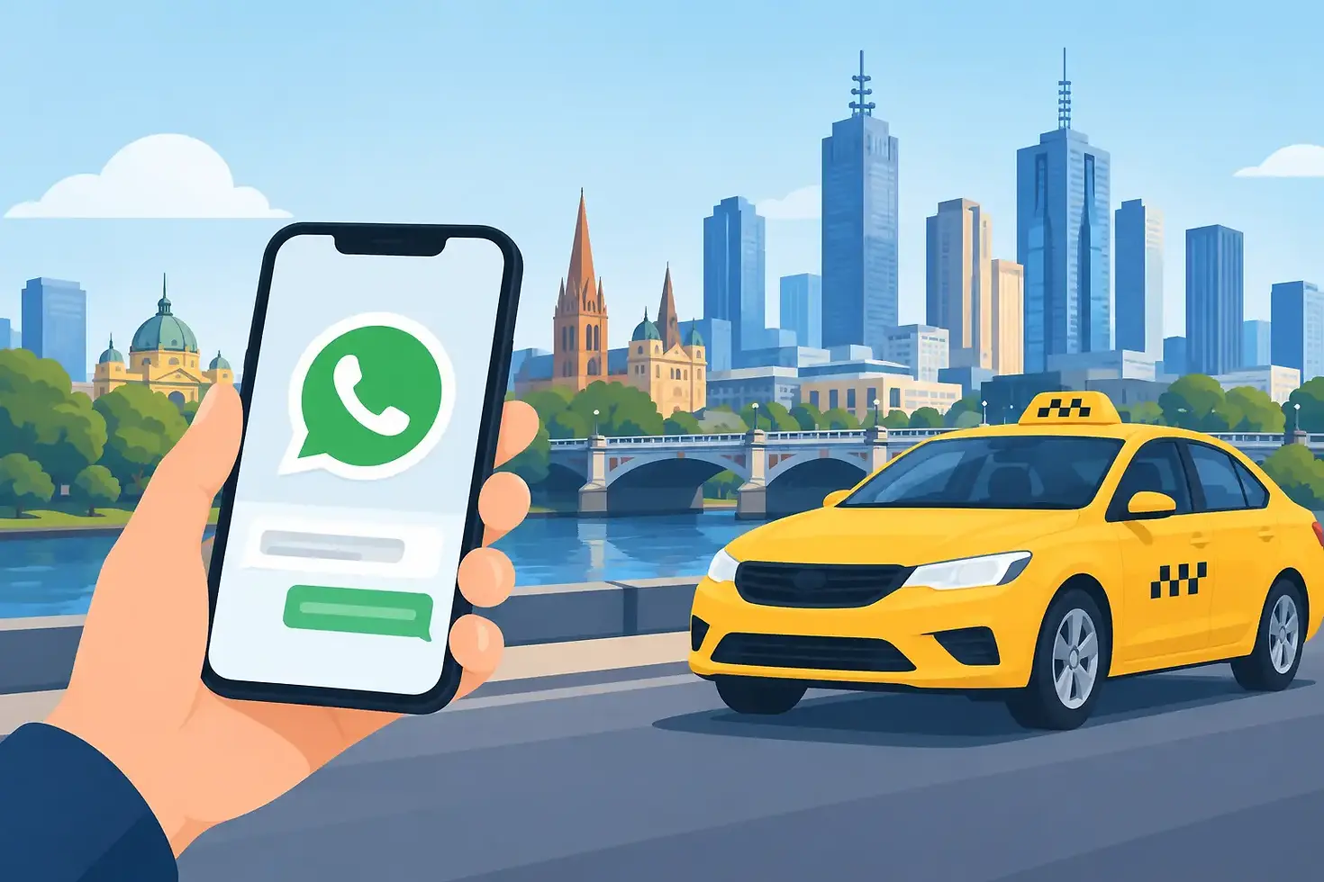 Taxi Booking by WhatsApp Melbourne Made Simple