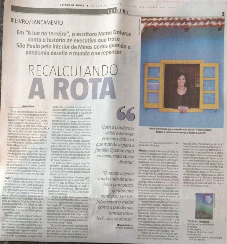 "A Lua no Terreiro" é destaque no jornal Estado de Minas