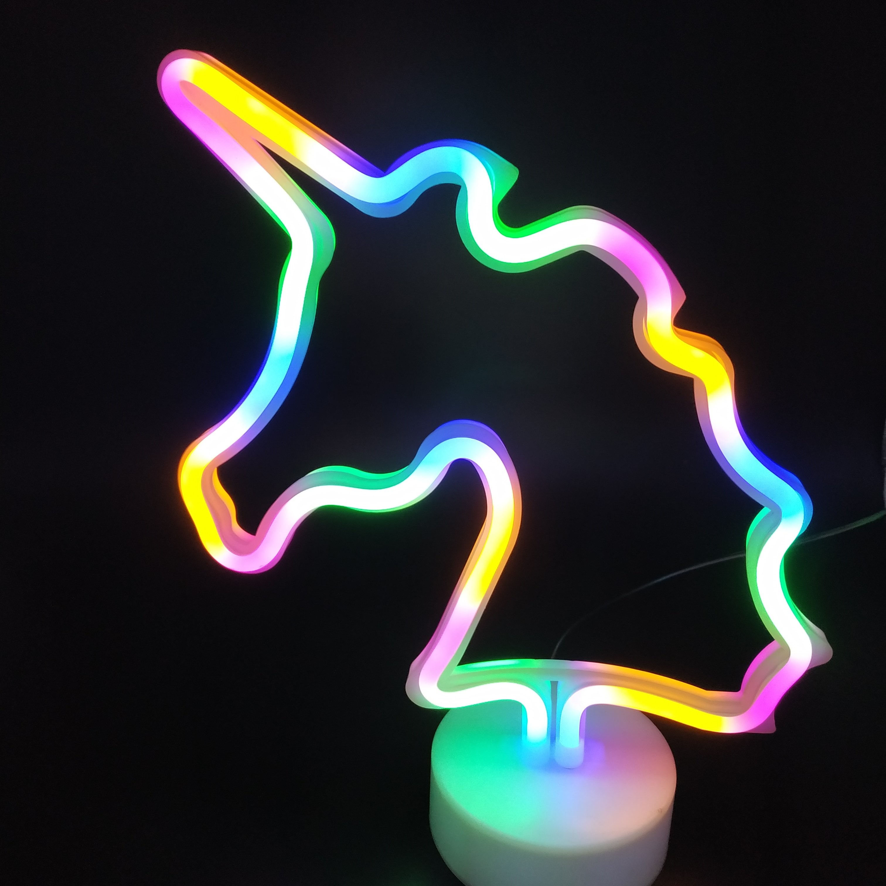 Неоновый светильник - ночник Единорог