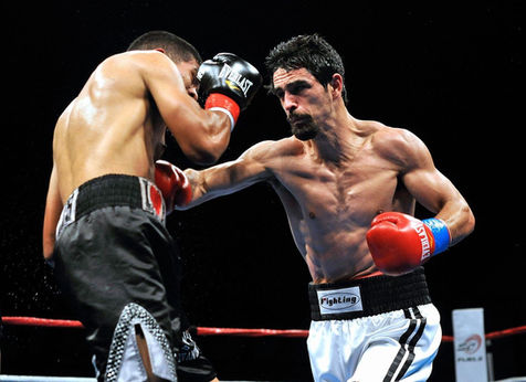 Professional boxer Paulie boxing from Orange County, California