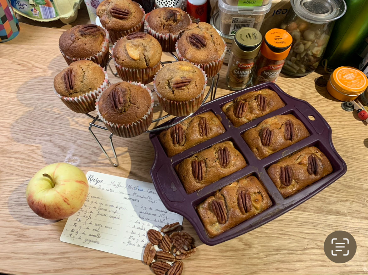 5 Muffins Healthy Pommes, Noix & Epices