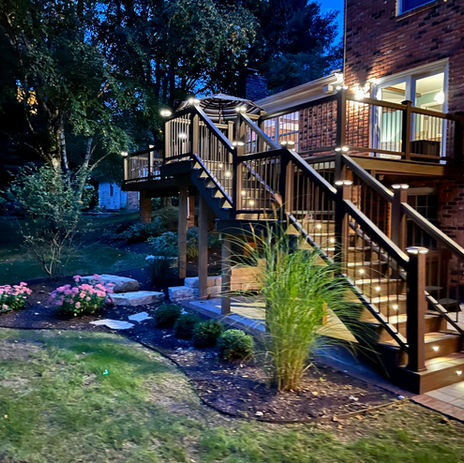 Trex deck designed and built by Images Landscaping & Construction in Milford, Michigan