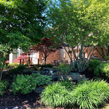 Pondside landscape bed.