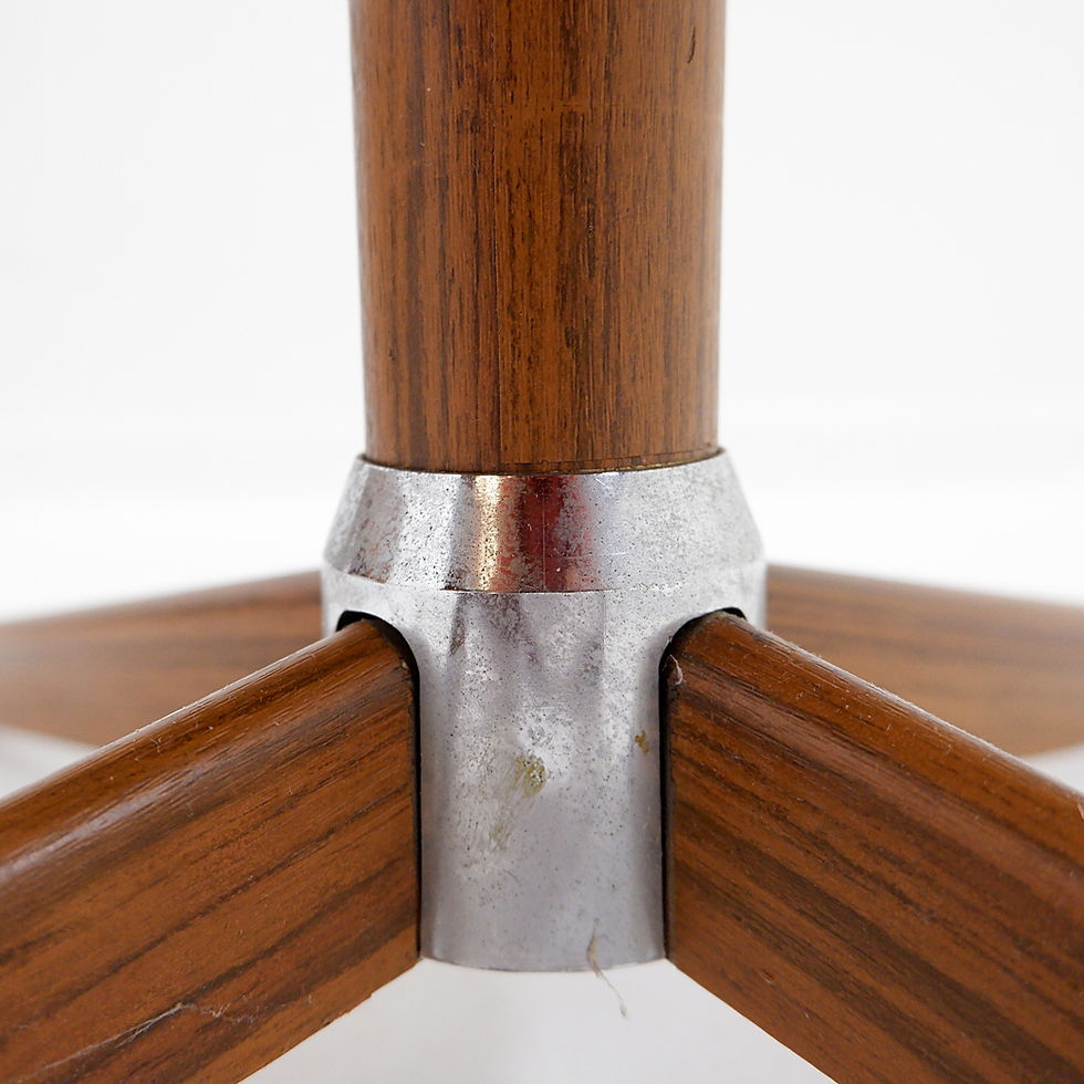 Miniature : Swivel footrest in brown leather with metal base -  De Sede, Switzerland.
