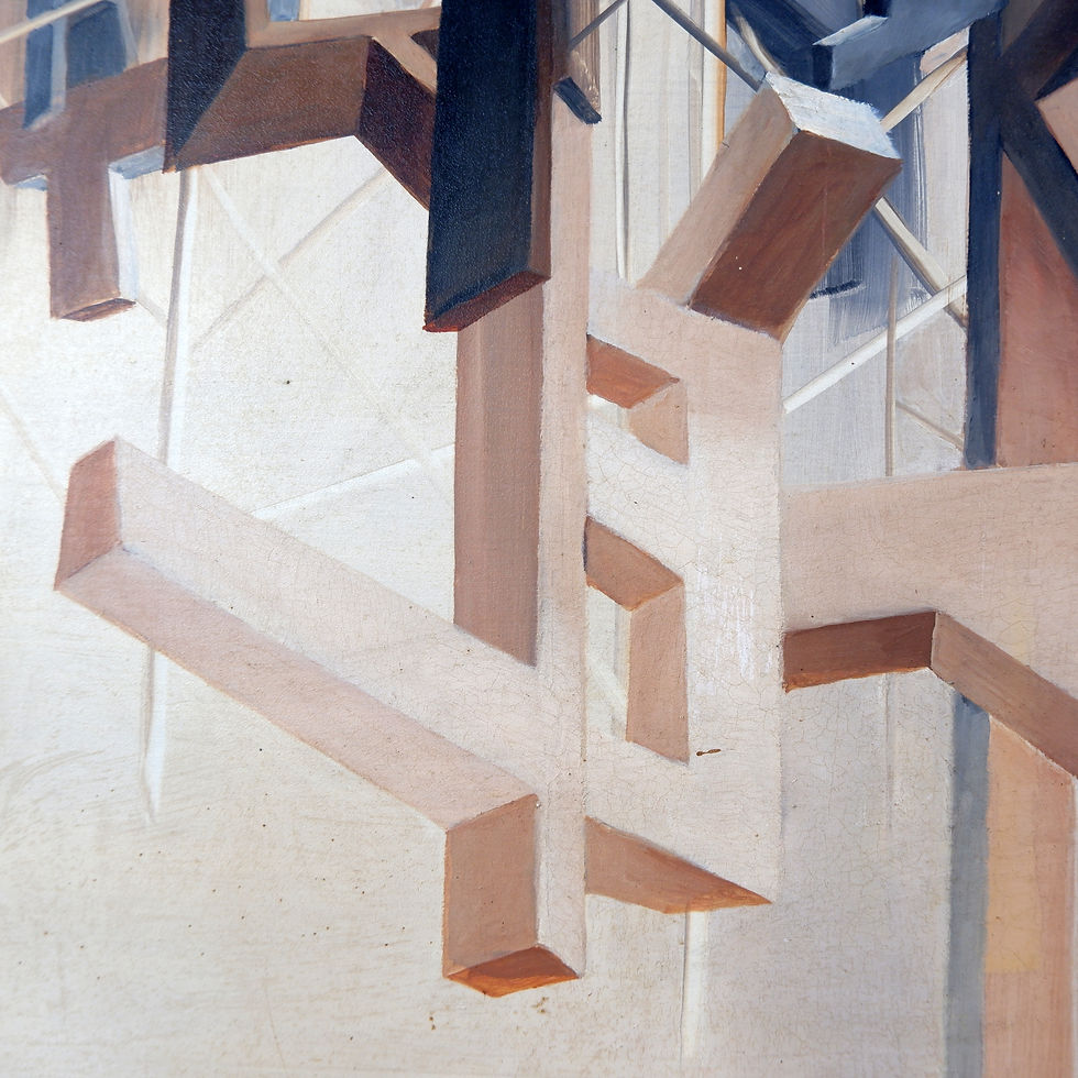 Miniature : Alix Dufaux - Abstract Geometric painting  1967