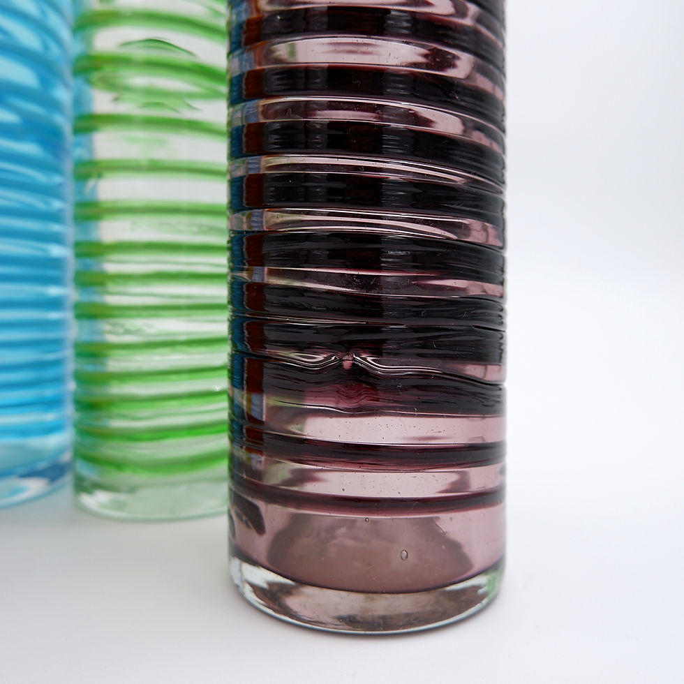 Miniature : Set of four large spiral vases - Murano Glass