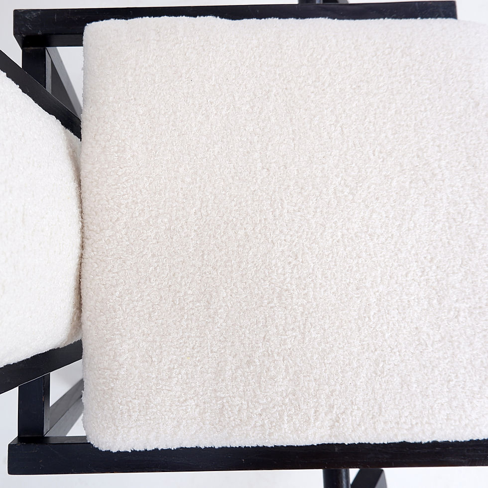 Miniature : "Contrast" Armchair by Pascal Mourgue 1982 - Faux Sheepskin upholstery