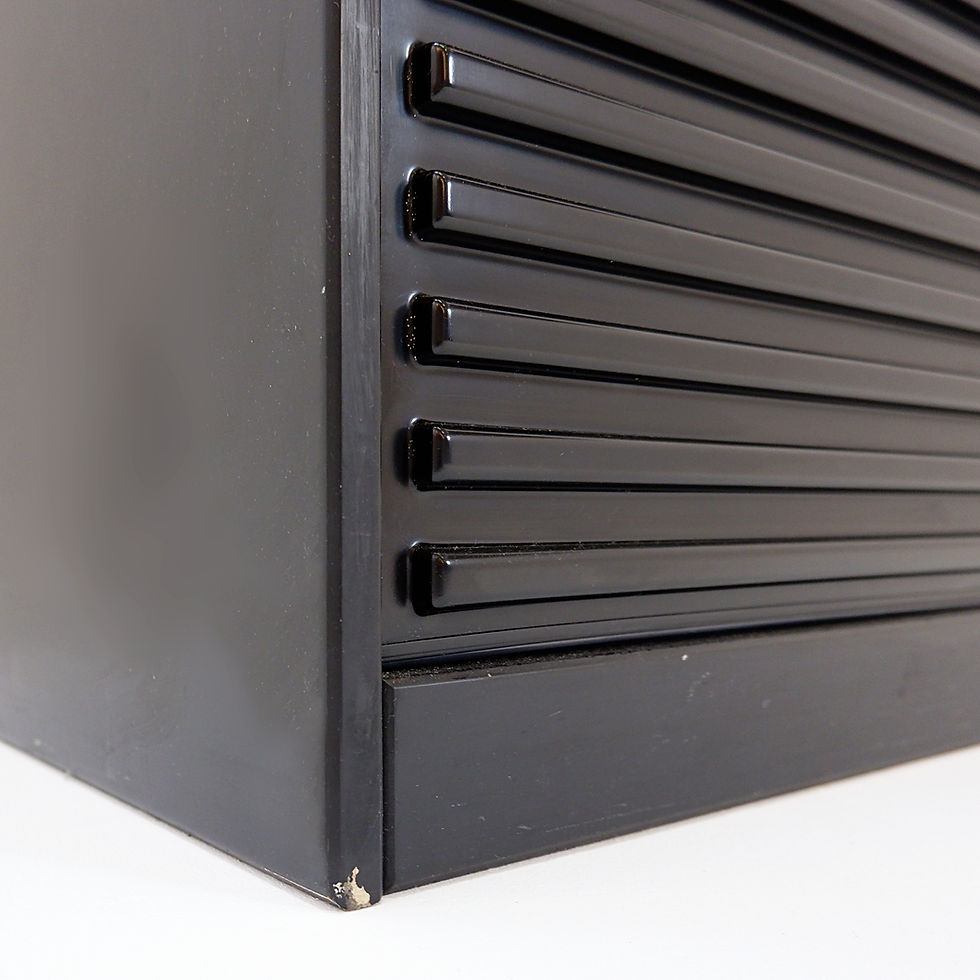 Miniature : Vintage roller shutter cabinet in the style of Aldo van den Nieuwelaar, 1980s