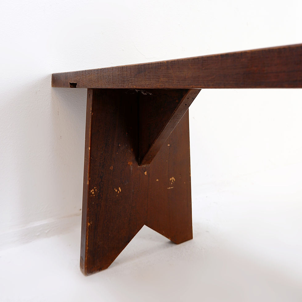 Miniature : Rustic wooden bench - 20th