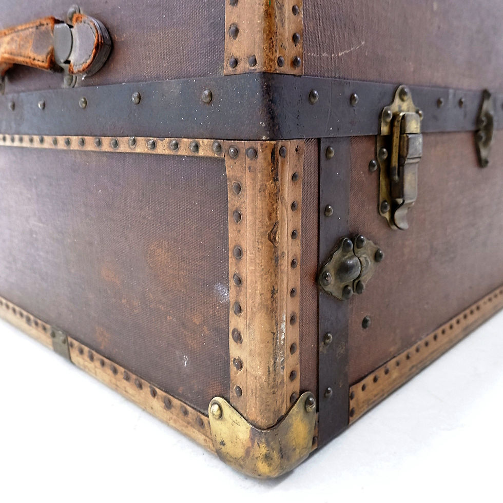 Miniature : Antique wardrobe trunk "Travel Trunk", circa 1930