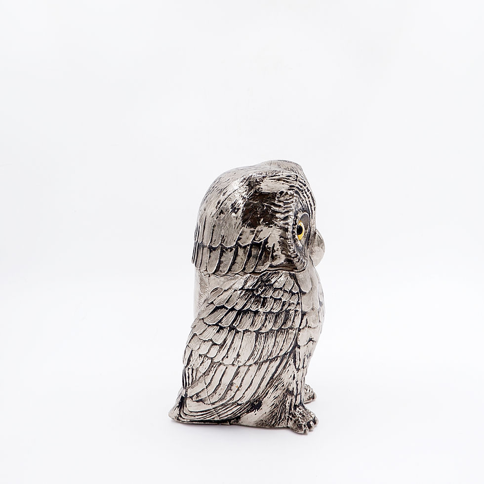 Miniature : Silver plastic 'owl' ice bucket by Hans Turnwald for Freddotherm,  1975