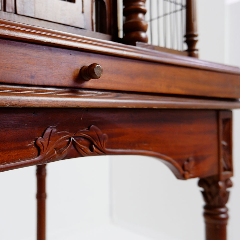 Miniature : Monumental Mahogany Sacré Coeur Cathedral Bird Cage on Stand, 20th Century