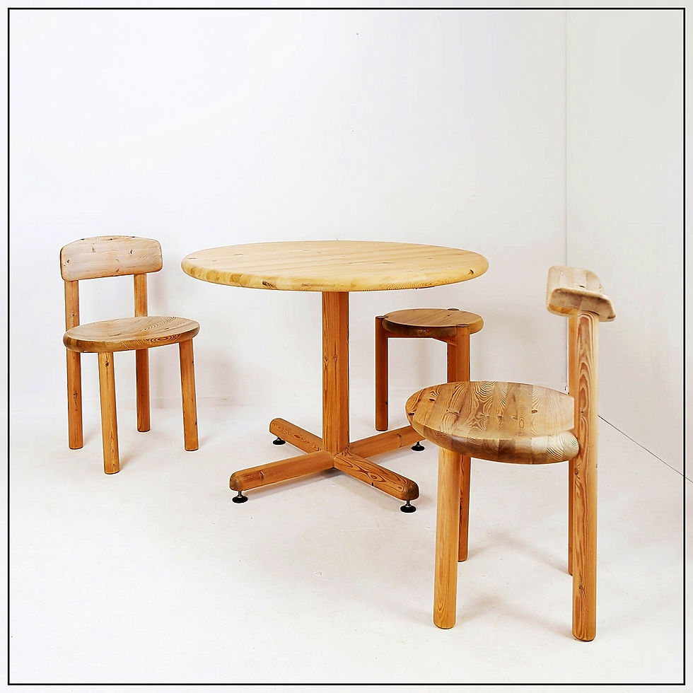 Rainer Daumiller for Hirtshals Savværk A/S dining set - Denmark, 1970s