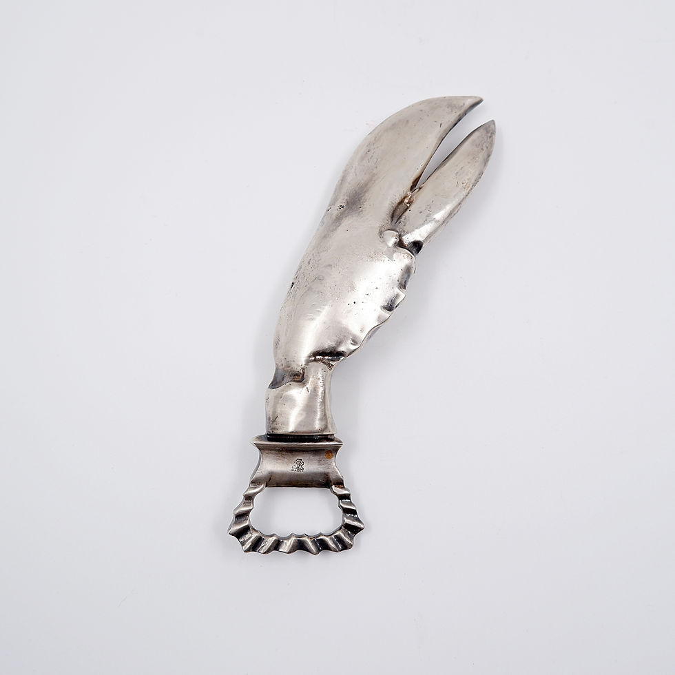 Miniature : Silver Plated Lobster Bottle Opener -  Spain 1970s.