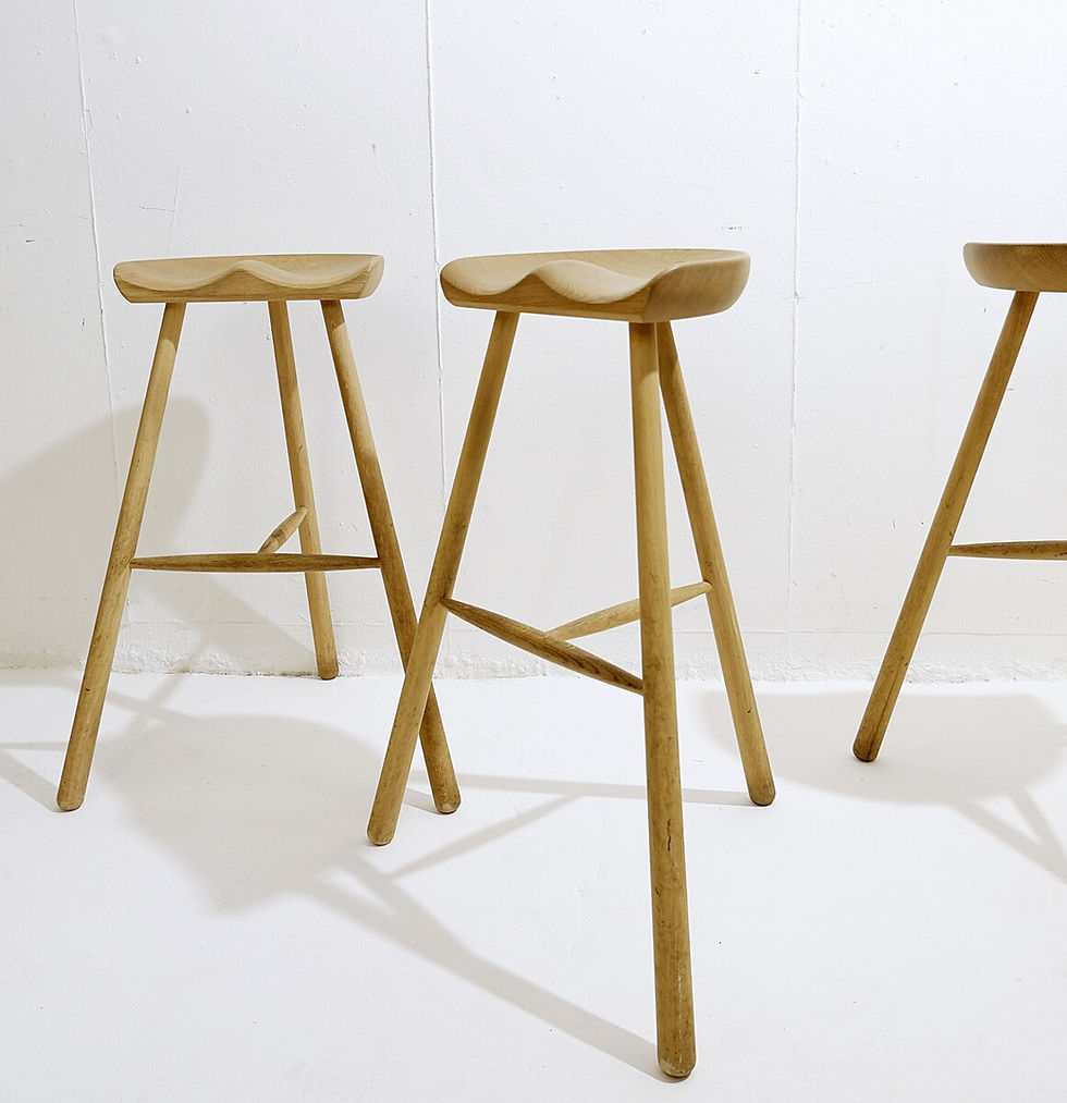 Thumbnail: 3 Bar Stools by Lars Werner, Form & Refine - Denmark 2000s