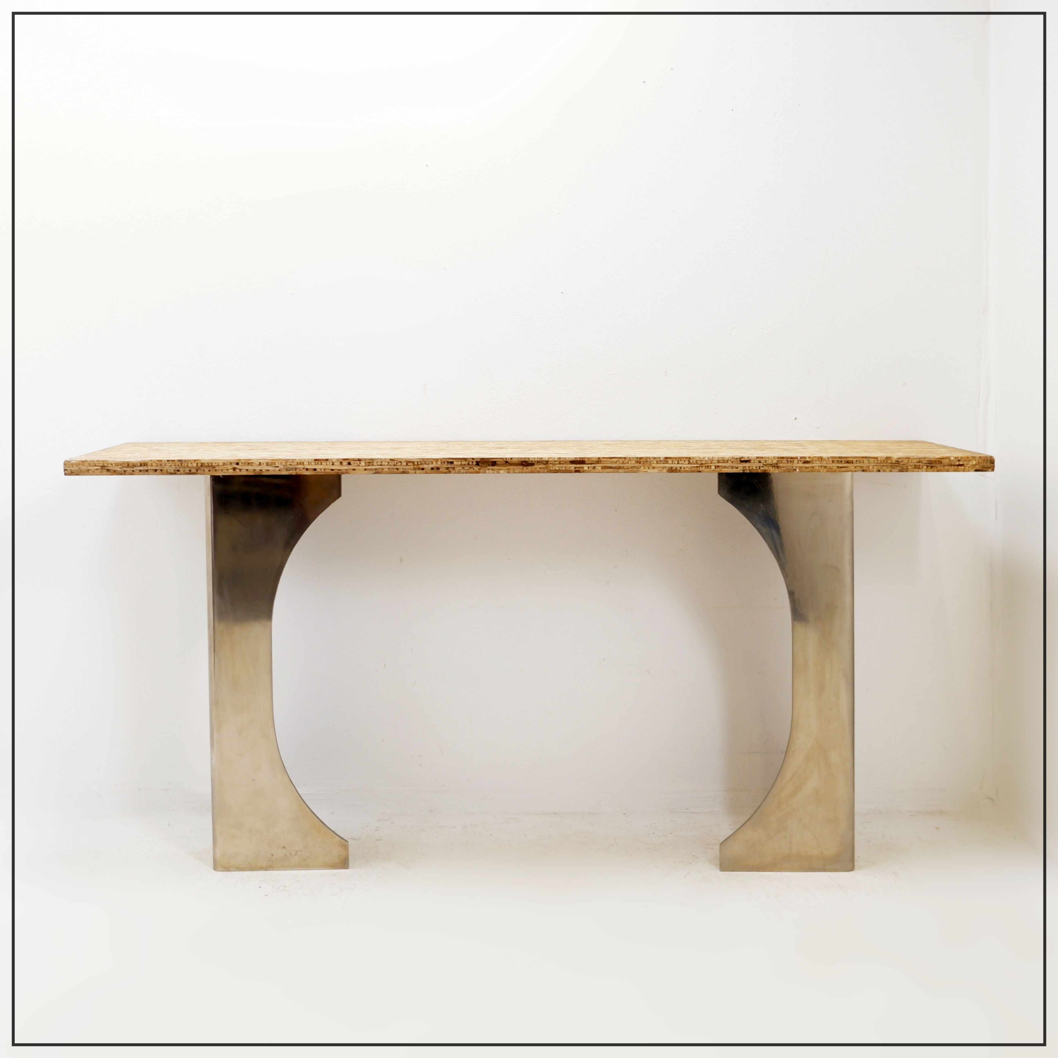 Graphic composition console table - 1970s