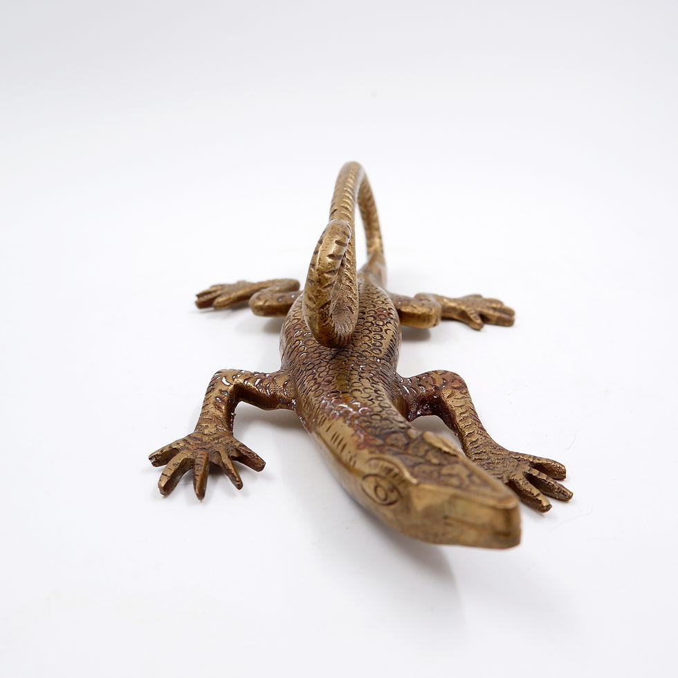 Miniature : Komodo Lizard Brass Handle