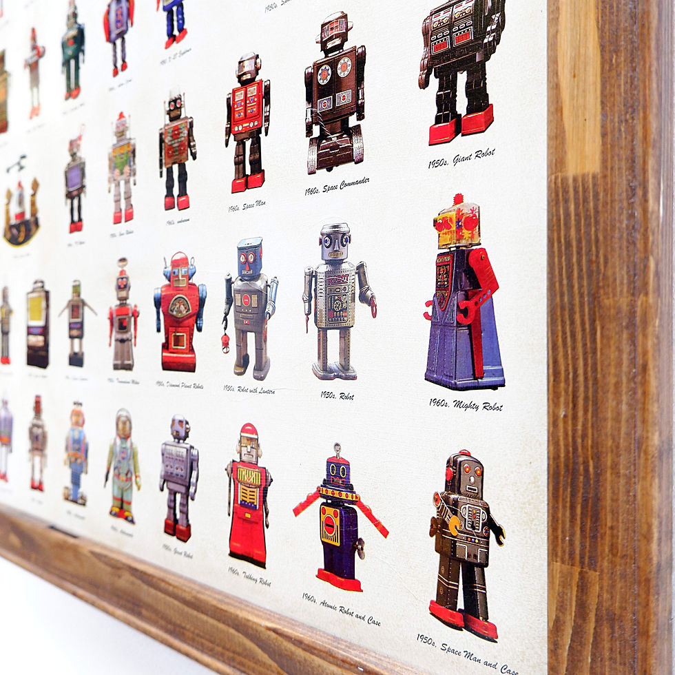 Miniature : "Robots collection" Poster on panel - Circa 2010s