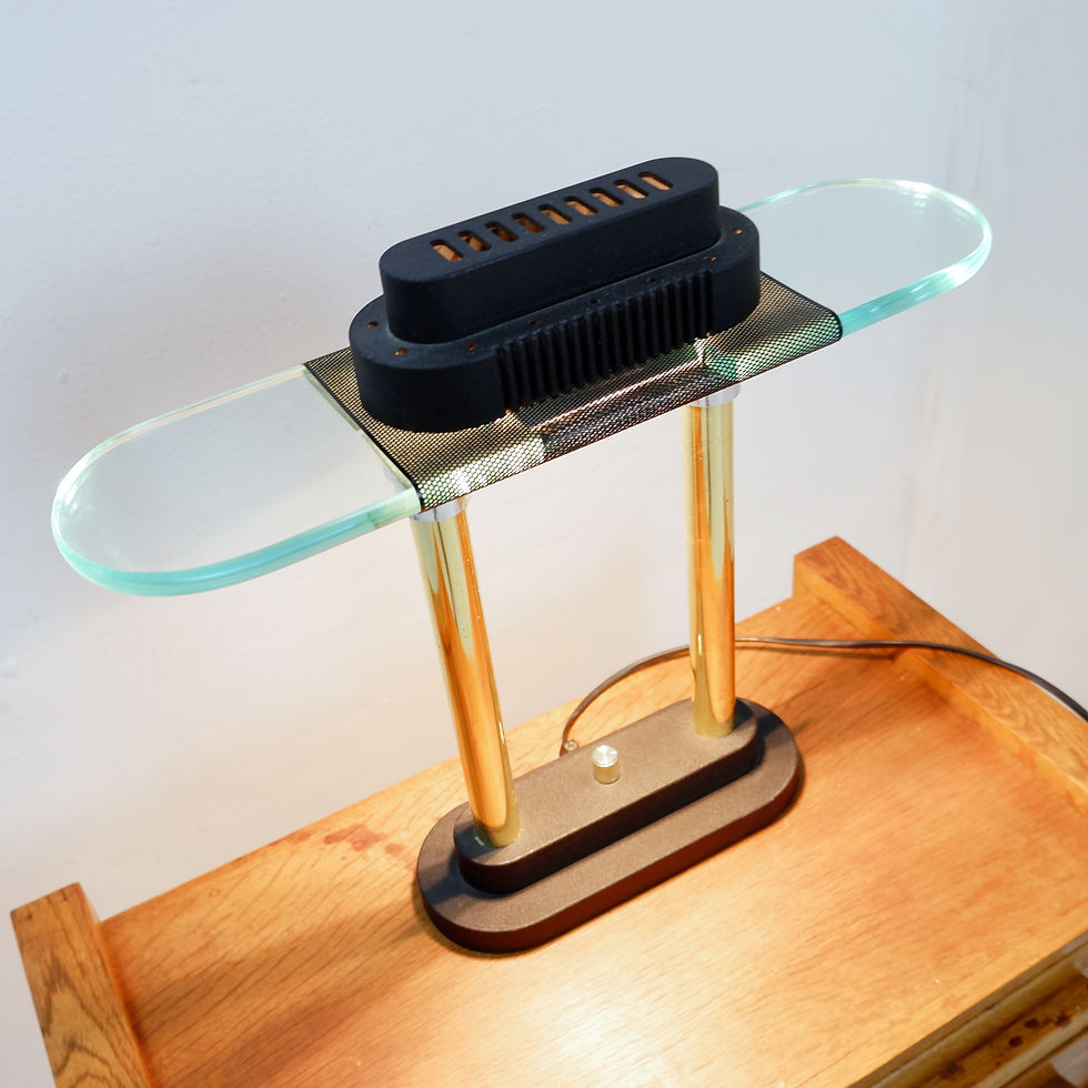 Miniature : Postmodern Halogen Table Lamp Style of Robert Sonneman for George Kovacs