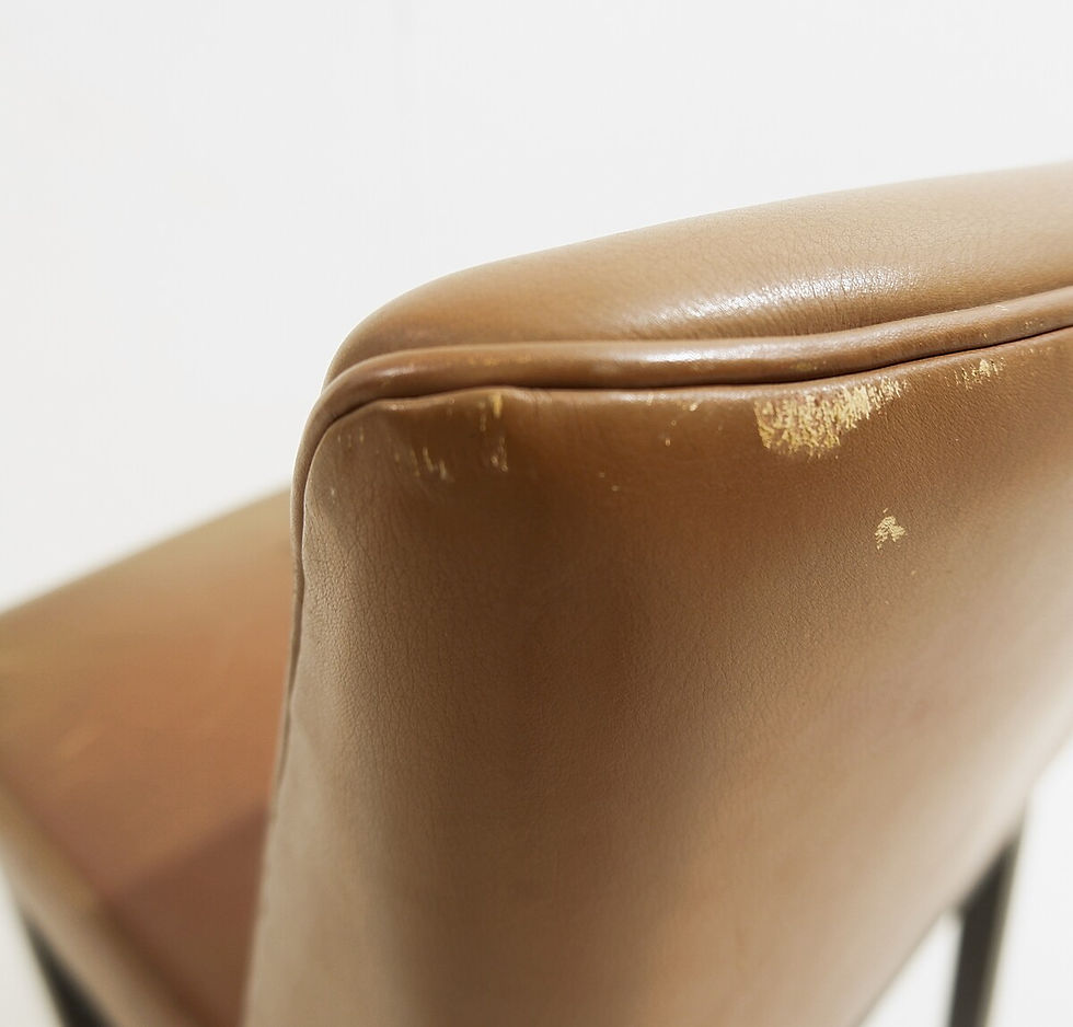 Miniature : Brown "Louise" Chair by Jules Wabbes for Mobilier Universel, 1960s