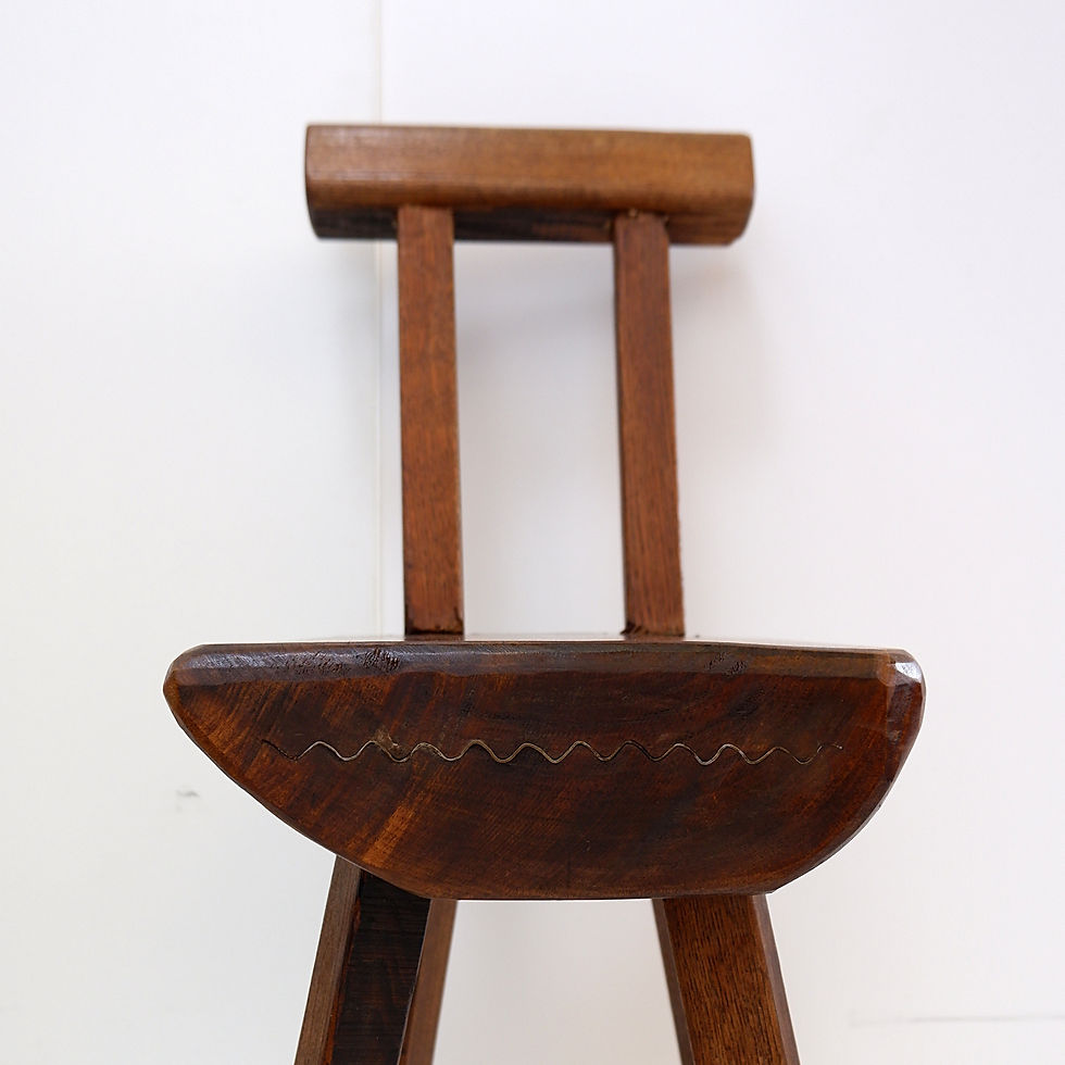 Miniature : Set of 4 Brutalist Chair from Mobichalet, Belgium 1950/60s
